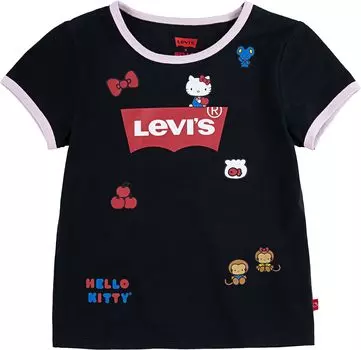 Топ Levi'S Hello Kitty Ringer Top, черный