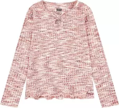Топ Levi'S Long Sleeve Space Dye Rib Knit Top, цвет Pink Icing