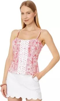 Топ Lilly Pulitzer Shelli Stretch Top, цвет Mizner Red Seaside Harbour