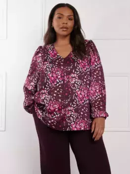 Топ Live Unlimited Curve Abstract Print, цвет pink/multi