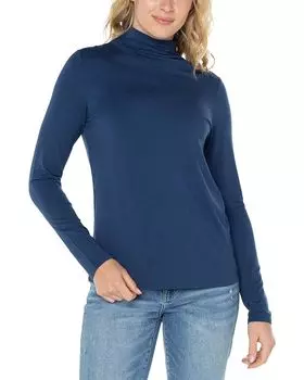 Топ Liverpool Los Angeles Long Sleeve Mock Neck Knit, синий