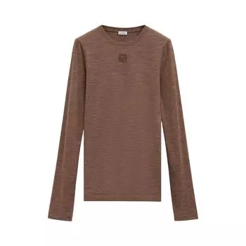 Топ Loewe Long-Sleeve Top 'Chocolate Brown', коричневый