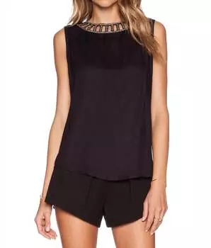 Топ Luna Beaded Top черного цвета MLV