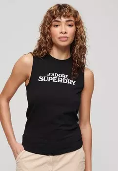 Топ LUXE GRAPHIC TANK Superdry, черный