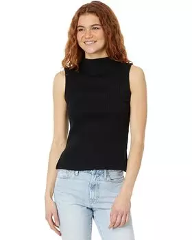Топ Madewell Side-Slit Mockneck, черный