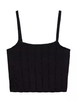 Топ MANGO Knitted Top NEURAL, цвет Night blue