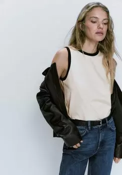 Топ Massimo Dutti, бежевый