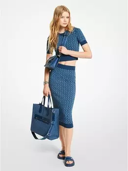 Топ Michael Michael Kors logo jacquard, синий