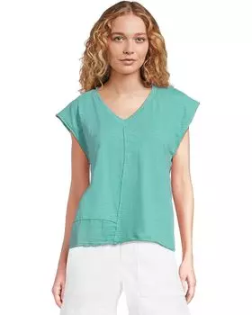 Топ Mod-o-doc Cap Dolman Sleeve Mix Media Top, цвет Open Water
