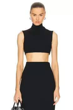 Топ Monot Turtleneck Sleeveless Crop, черный