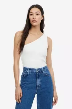 Топ на одно плечо H&M, белый