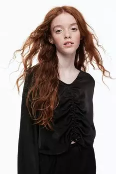 Топ на шнурке H&M, черный