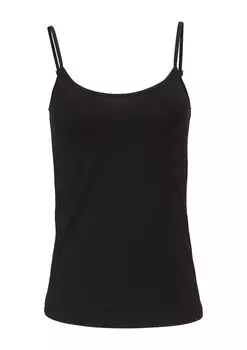 Топ на тонких бретельках COMMA Top, черный