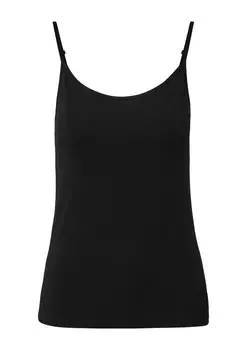 Топ на тонких бретельках COMMA Top, черный