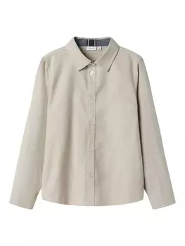 Топ NAME IT Regular fit Button Up NKMNewsa, пятнистый бежевый