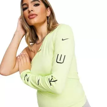 Топ Nike Asymmetric Long Sleeve, желтый
