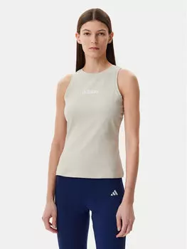 Топ облегающего кроя Essentials Linear JC5790 Adidas, бежевый