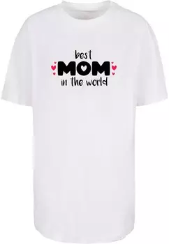 Топ оверсайз Merchcode Oversized Shirt Mothers Day - Best Mom In The World, белый