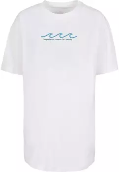 Топ оверсайз Merchcode Oversized Shirt Summer - Waves, белый