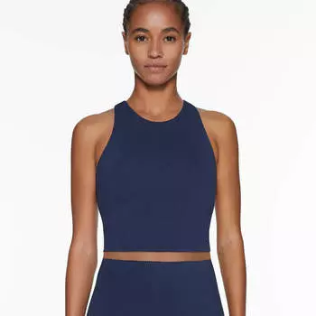 Топ Oysho Compressive Tank, темно-синий
