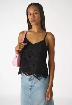 Топ PCVILDE STRAP TOP Pieces, черный