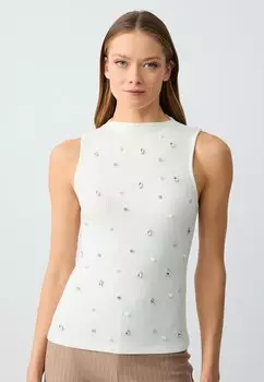 Топ PEARL AND STONE SLIM FIT SLEEVELESS Jimmy Key, слоновая кость