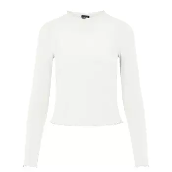 Топ Pieces Nicca Long Sleeve, белый