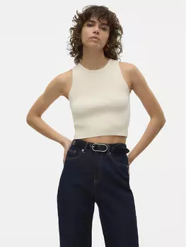 Топ приталенного кроя Vero Moda, белый