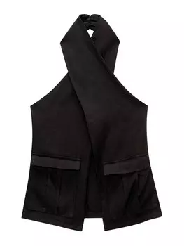 Топ Pull&Bear, черный