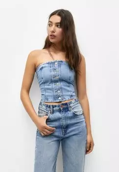 Топ PULL&BEAR, синий