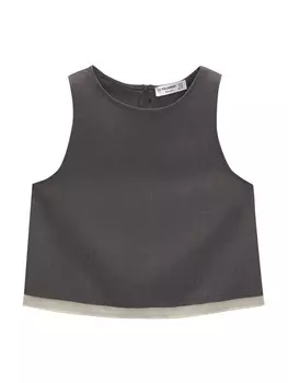 Топ Pull&Bear, темно-серый
