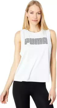 Топ PUMA Break Free Tank, цвет Glacier Gray Heather/Puma Black