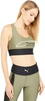 Топ PUMA Evide Crop Top Short Sleeve, цвет Deep Lichen Green