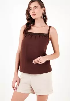 Топ Regular Fit LELA, коричневый
