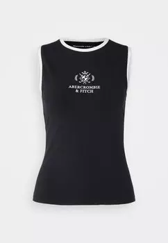 Топ Retro Logo Crew Tank Abercrombie & Fitch, черная красавица