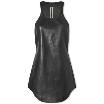 Топ Rick Owens Leather Tank, черный