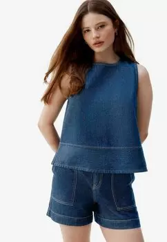 Топ ROUND NECK - Blouse Next, синий