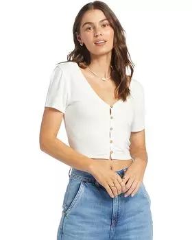 Топ Roxy Born with It Cropped Top, цвет Snow White