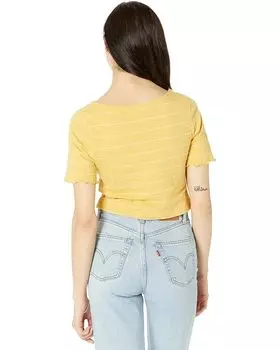 Топ Roxy Uncomplicated Mind Button Up Top, цвет Ochre Beachy Yarn