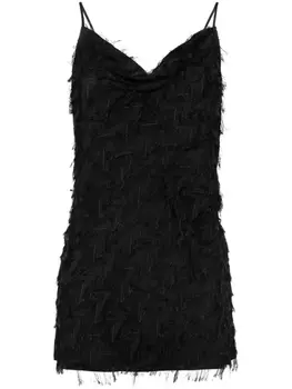 Топ с бахромой MSGM, черный
