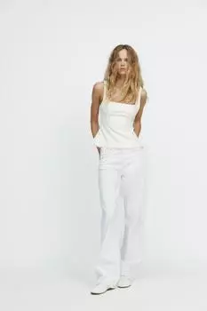Топ с бантом сзади ZARA, белый