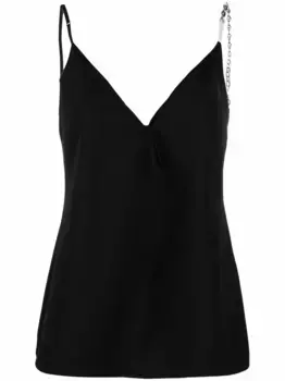 Топ с цепочной бретелей Givenchy, черный