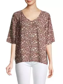 Топ с цветочным принтом Bobeau Mocha floral