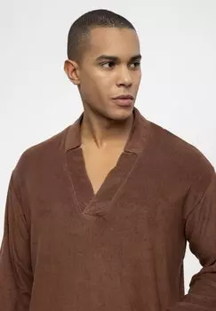 Топ с длинным рукавом V-Neck Antioch, коричневый