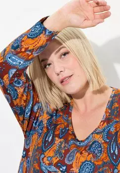 Топ с длинными рукавами A-LINE SWING Ulla Popken, розовый