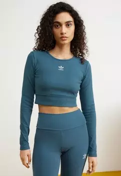 Топ с длинными рукавами adidas Originals ESSENTIALS RIB, цвет arctic night