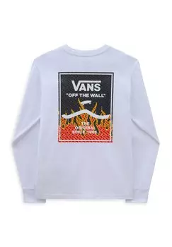Топ с длинными рукавами BOX Vans, цвет white