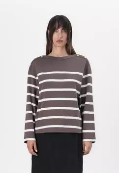 Топ с длинными рукавами BUTTON BOAT TEE Tommy Hilfiger, коричневый