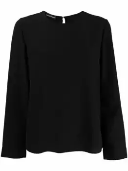Топ с длинными рукавами EMPORIO ARMANI, черный