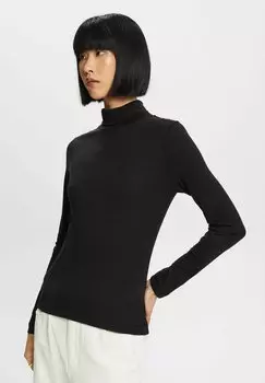Топ с длинными рукавами Esprit, черный